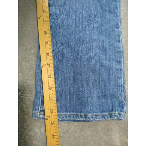 American Eagle Jeans Womens 6 Blue Denim Stretch Slim Boot Low Rise Medium Wash - Picture 5 of 9